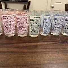 Vintage State Souvenir Glass Tumblers Hazel-Atlas lot of 25 1950s state glasses