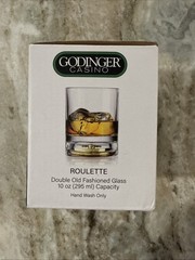 Godinger Roulette Double Old Fashioned Glass Roulette Ball And Wheel Glass