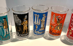 Libbey Set of 5 Vintage International Cities of The World Highball 5.6″ Glasses