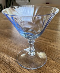 Vintage Cambridge Caprice Moonlight Blue Blown Sherbet Glasses