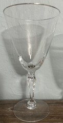 Fostoria Engagement Collection Crystal Water/Wine Glasses. Platinum Trim. 34 Pc