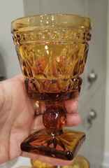 Indiana Glass Colony Park Lane Amber Glass Wine Or Cordial Goblets Set Of 8