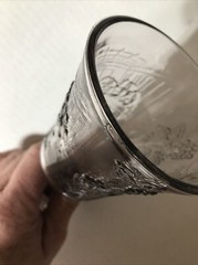 Vintage Gray Last Supper Tiara Glass Goblet