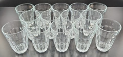 14 Pasabahce Baroque 8 Oz Tumblers Set Palaks Clear Cut Panel Glasses Turkey Lot