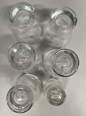 MCM Cocktail Glasses Etched Bubble Dot Barware W Matching Shot Glass