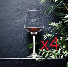 Pound Town Wine Glasses x4 Premium 12 Oz Personalize Tickets Funny Gift NEW