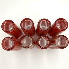 Red & Gold Culver Siam Thai Goddess 16 oz Drinking Glasses Lot of 8 MCM