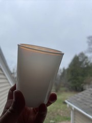 VTG Hazel Atlas Opalescent White Milk Glass Juice Tumbler 3.5” Tall Set of 4