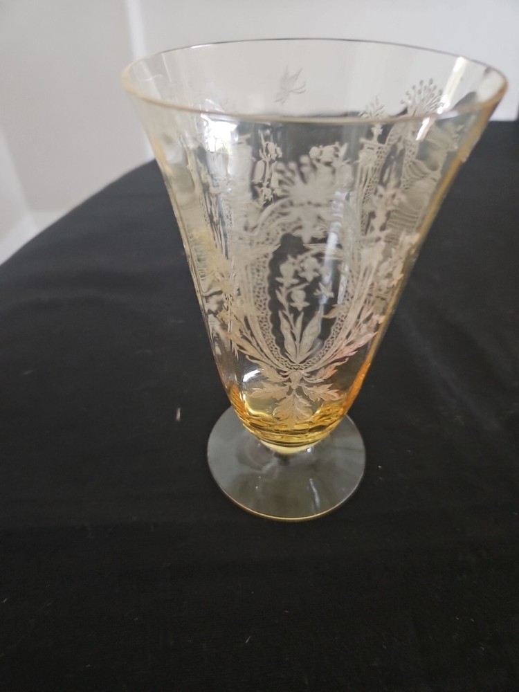 Tiffin-Franciscan La Fleure Yellow (Stem 15024) Iced Tea – 5 7/8″