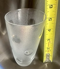 Vintage Borgonovo Dune Highball Tumblers Rare Set of 5 Frosted Italy 12 oz