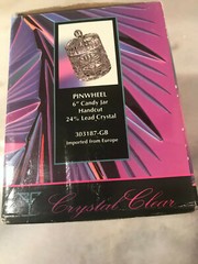 Pinwheel 6” Candy Jar, Handcut 24% Lead Crystal in Box