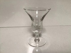 Vintage Clear Aperitif or Liqueur Glass, Barware Glass, Dessert Glassware