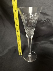 Waterford Crystal Fluted Champagne Glass Peace Dove Symbol, 9”, Irish Crystal