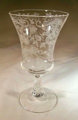 CAMBRIDGE GLASS CHANTILLY CRYSTAL #3625 5-1/4″ TALL 5-OUNCE FOOTED JUICE TUMBLER