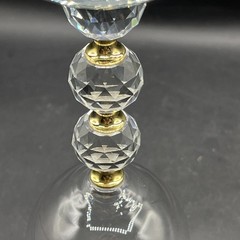 Raymond High Quality Crystal wine glass with Crystal Cut Diamond Ball Stem 19oz