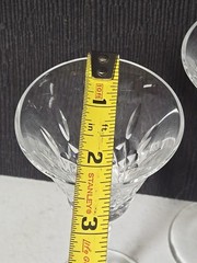 Mikasa Crystal Cordial Glasses Hex Stem Diamond Cut Set of 3 Vintage