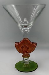 Euroglass Mouthblown Martini Glass Stemware Barware Handpainted Romania NEW