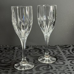 Lenox Embrace Collection Crystal Water or Wine Glasses 8 inches Tall – Set of 2