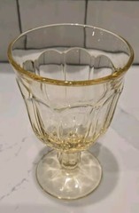 Vintage Honey Yellow Noritake Provincial Water Goblet 5 1/2 Inches Tall