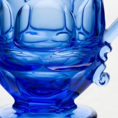 2 LRG Sugar Bowl NO LID, Creamer Fostoria HFM Argus Cobalt Blue Glass