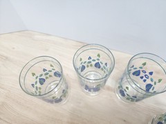 Lot of 4 1960s Marcrest Swiss Alpine Chalet Drinking Juice Glasses MCM 4 3/4″