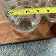 Set of 5 Vintage MCM Libbey Gold Leaf Glasses 1960