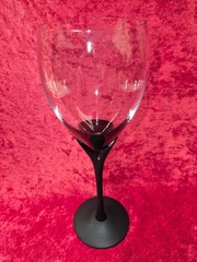 Set of 2 Mikasa RARE Matt Alexandra Black Tulip Stemware Wine Glasses 12 Availbl