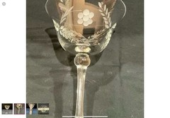 Colony Glass Etched Danube Pattern Champagne/Sherbet Glass