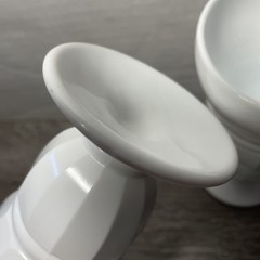 White Goblet Milk Glass Set 6 3/4 Inches Tall