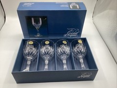 Cristal d’Arques Wine Glasses Set of 4 Bretagne Pattern 6.5 Inch BNIB