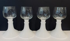 MCM Beehive White Bottom Wine Glasses (set Of 4), 5 3/4”