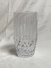 Vtg. Set 4 Fostoria Stratton Highball Tumblers Glasses Lead Crystal Made in USA