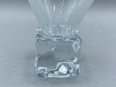 VTG Set 6 Melting Ice Cube Base Martini Glasses Barware Di Saronno Italy 4.75″H