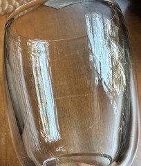 Vtg Clear Glass GOBLET 8.75” HEAVY THICK Tall Schooner Beer/Margarita Glass 20oz