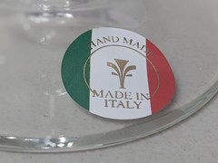 Cristalleria Fratelli Fumo Wine Colored Glasses Set of 4 Hand Made Italy NIB