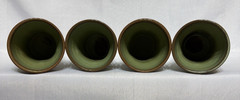 Frankoma Wagon Wheel Tumbler Set 4 Prairie Green 94L