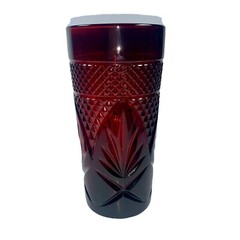 Cristal D’Arques Durand Luminarc Ruby Red Glass Tumbler France 6.25” X 3” EUC