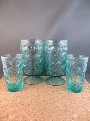 Driftwood Casual Senca Peacock Light Blue 2 Juice Glass 2 Water Glasses Tumbler
