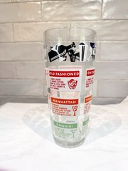 Vintage Mid Century Cocktail Recipe Highball Glass Atomic Barware