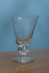Swedish Gulli Astrid 5 lobe stem MCM goblet