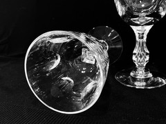 Vintage Tiffin-Franciscan Mirage Cut Crystal Water Goblets Set of 7