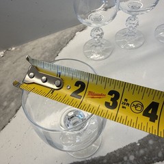 Bohemia Claudia Crystal Vintage Medium Wine Glasses 6”Tall 3.5” Wide Set of 4