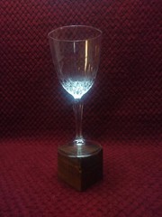 2 Vintage 7 Inch Diamant Cristal Wine Glass with Faucet Cut Stems