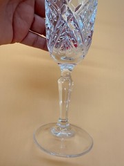 (1) CRISTAL D’ARQUES Champagne Flute – MASQUERADE – 7 3/4″ tall – elegant stem