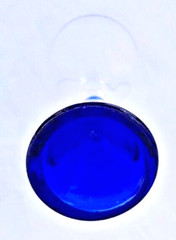 (4) Sasaki Eon Blue Goblets Japan, 1980s (2 Lg, 2 Sm)