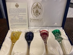 FABERGE Glasses Liqueur Zdorovye collection with authenticity signature