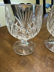 Nachtmann Palais Crystal Set (s) of 2 Footed Tumblers Glasses Wine Water 4 5/8″