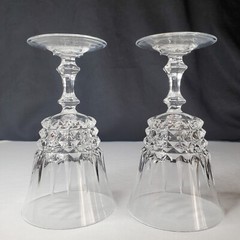 2 Cristal D’Arques-Durand Tuileries Villandry Water Goblets Crystal Wine Glasses