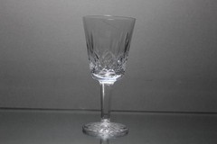One (1) Vintage Waterford Crystal Lismore White Wine Glass – 5 1/2″H Signed