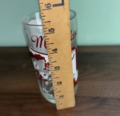 VTG 5 States Collectors Glasses Drinking Tumbler with Sheet Music Novelty